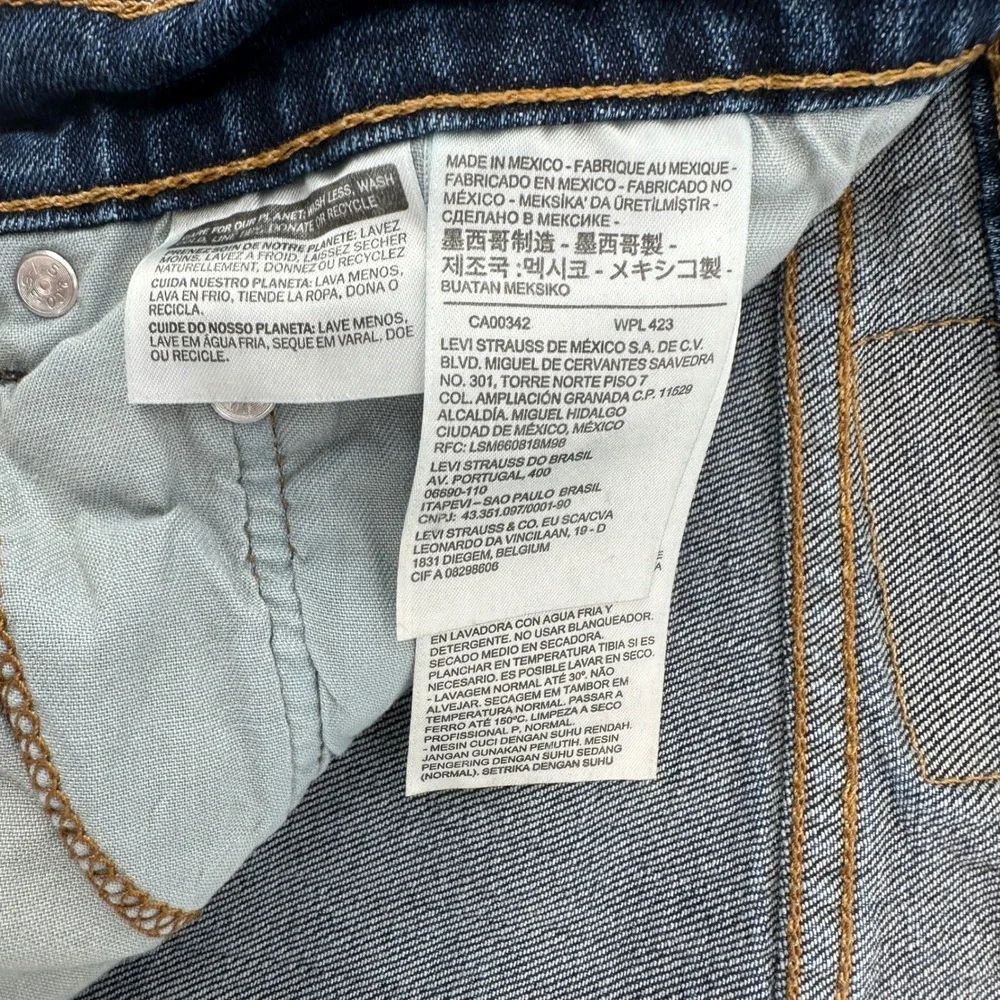 Levi Strauss 505 Mens W34‎ L32 Med Wash Straight Fit Denim Jeans